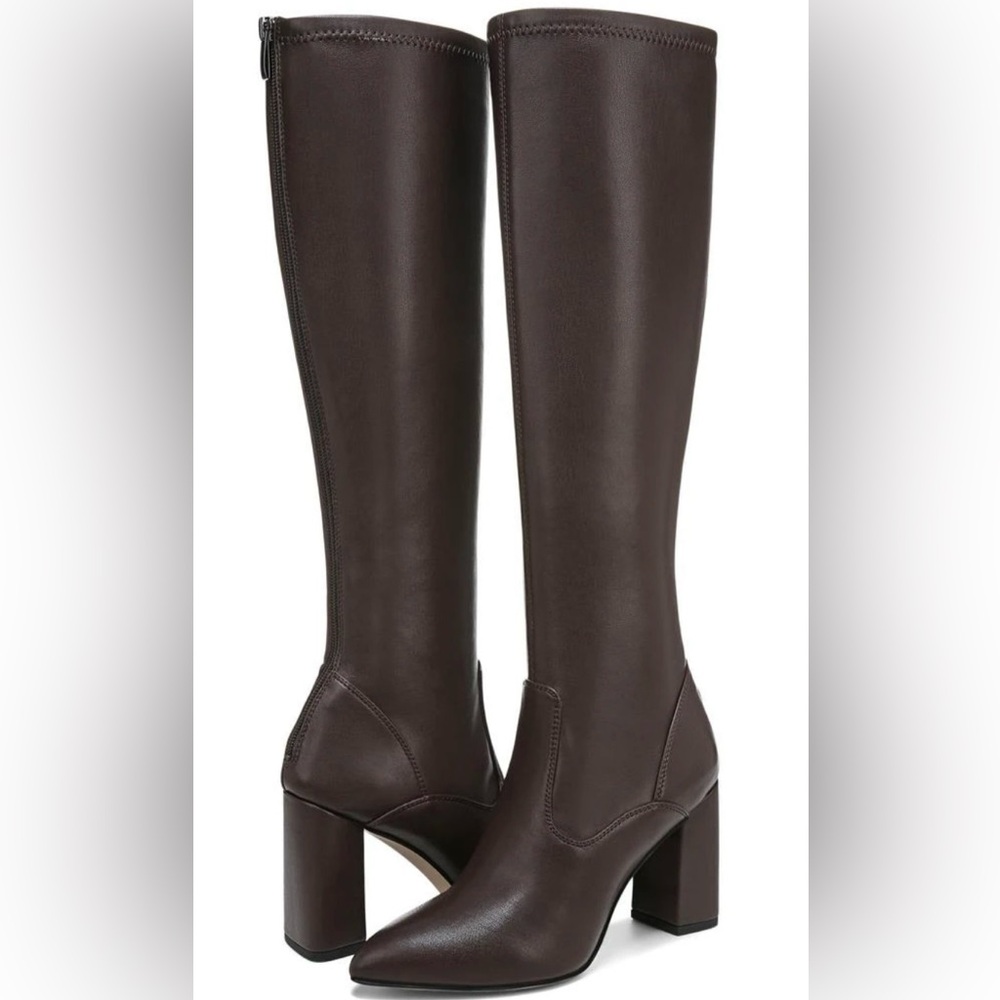 Franco sarto Katherine knee high brown heeled boots
